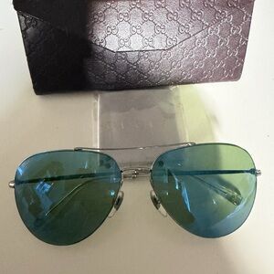 Gucci Blue Aviator Sunglasses